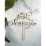 Just Married Cake Topper - Aston Blue