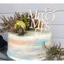 Mr and Mrs Cake Topper - Aston Blue