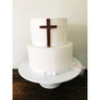 Cross Acrylic Cake Topper - Aston Blue