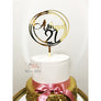 Twenty First Acrylic Cake Topper - Aston Blue