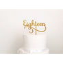 Eighteen Cake Topper - Aston Blue