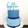 Eighteen Cake Topper - Aston Blue