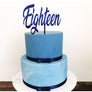 Eighteen Cake Topper - Aston Blue