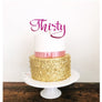 Thirty Acrylic Cake Topper - Aston Blue