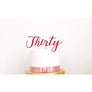 Thirty Acrylic Cake Topper - Aston Blue