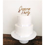 Thirty Acrylic Cake Topper - Aston Blue