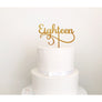 Eighteen Cake Topper - Aston Blue