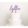 Eighteen Cake Topper - Aston Blue