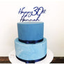Thirty Acrylic Cake Topper - Aston Blue