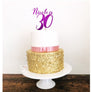 Thirty Acrylic Cake Topper - Aston Blue