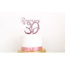 Thirty Acrylic Cake Topper - Aston Blue