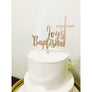 Custom Baptism Acrylic Cake Topper - Aston Blue