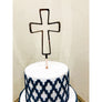 Cross Acrylic Cake Topper - Aston Blue