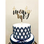 Twenty First Acrylic Cake Topper - Aston Blue