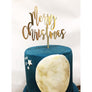 Merry Christmas Acrylic Cake Topper - Aston Blue
