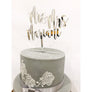 Mr and Mrs Cake Topper - Aston Blue