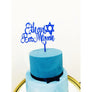 Personalised Bar Mitzvah Cake Topper - Aston Blue