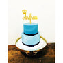 Personalised Crown Acrylic Cake Topper - Aston Blue