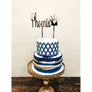 Custom Crown Cake Topper - Aston Blue