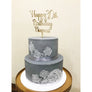 Personalised Thirty Acrylic Cake Topper - Aston Blue