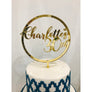 Thirty Acrylic Cake Topper - Aston Blue