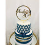 Thirty Acrylic Cake Topper - Aston Blue
