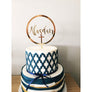 Custom Baptism Acrylic Cake Topper - Aston Blue