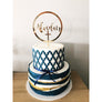 Custom Baptism Acrylic Cake Topper - Aston Blue