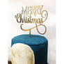 Merry Christmas Acrylic Cake Topper - Aston Blue