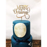 Merry Christmas Acrylic Cake Topper - Aston Blue