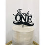 Little Man Moustache Acrylic Cake Topper - Aston Blue