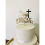 Personalised First Holy Communion Acrylic Cake Topper - Aston Blue