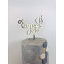 Engaged Acrylic Cake Topper - Aston Blue