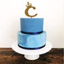 Personalised Crown Acrylic Cake Topper - Aston Blue
