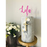 Cross Acrylic Cake Topper - Aston Blue