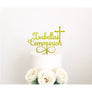 Personalised Communion Acrylic Cake Topper - Aston Blue