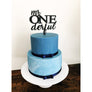 Mr One derful Cake Topper - Aston Blue