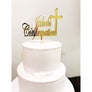 Personalised Confirmation Acrylic Cake Topper - Aston Blue