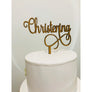 Christening Acrylic Cake Topper - Aston Blue