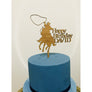 Cowboy Acrylic Cake Topper - Aston Blue