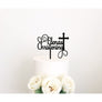 Custom Christening Acrylic Cake Topper - Aston Blue