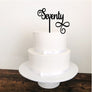 Custom Seventy Cake Topper - Aston Blue
