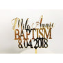 Custom Baptism Acrylic Cake Topper - Aston Blue