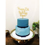 Custom Seventy Cake Topper - Aston Blue
