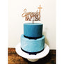Custom Baptism Acrylic Cake Topper - Aston Blue