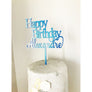 Happy Birthday Cake Topper - Aston Blue