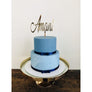 Custom Acrylic Cake Topper - Aston Blue
