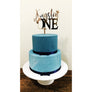 Personalised One Cake topper - Aston Blue