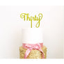 Thirty Acrylic Cake Topper - Aston Blue