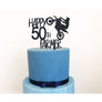 Motorbike Acrylic Cake Topper - Aston Blue